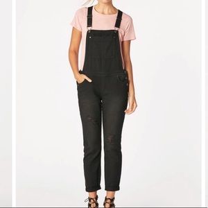 NWT Black Slim Overalls